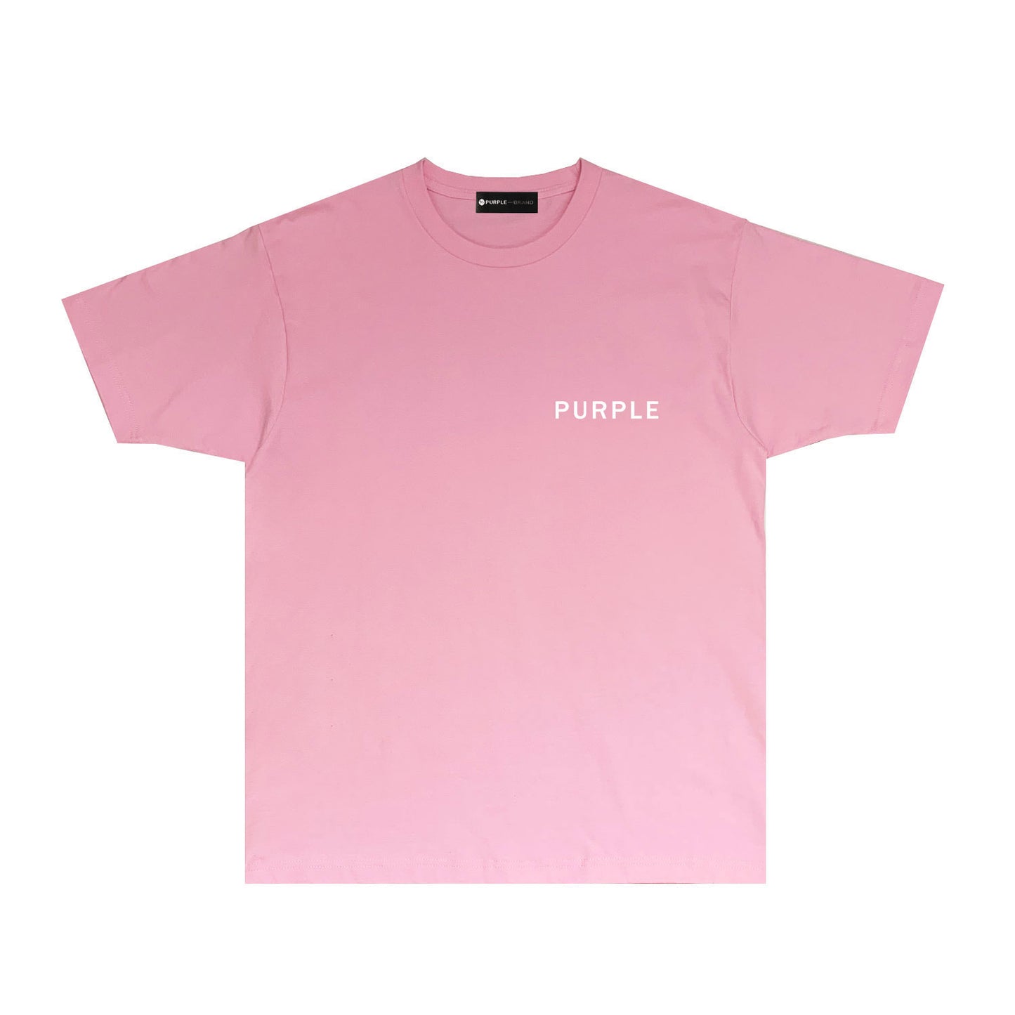 Purple Thin Letter Graphic T-Shirt Short Sleeve Casual Streetwear Tee PUR050