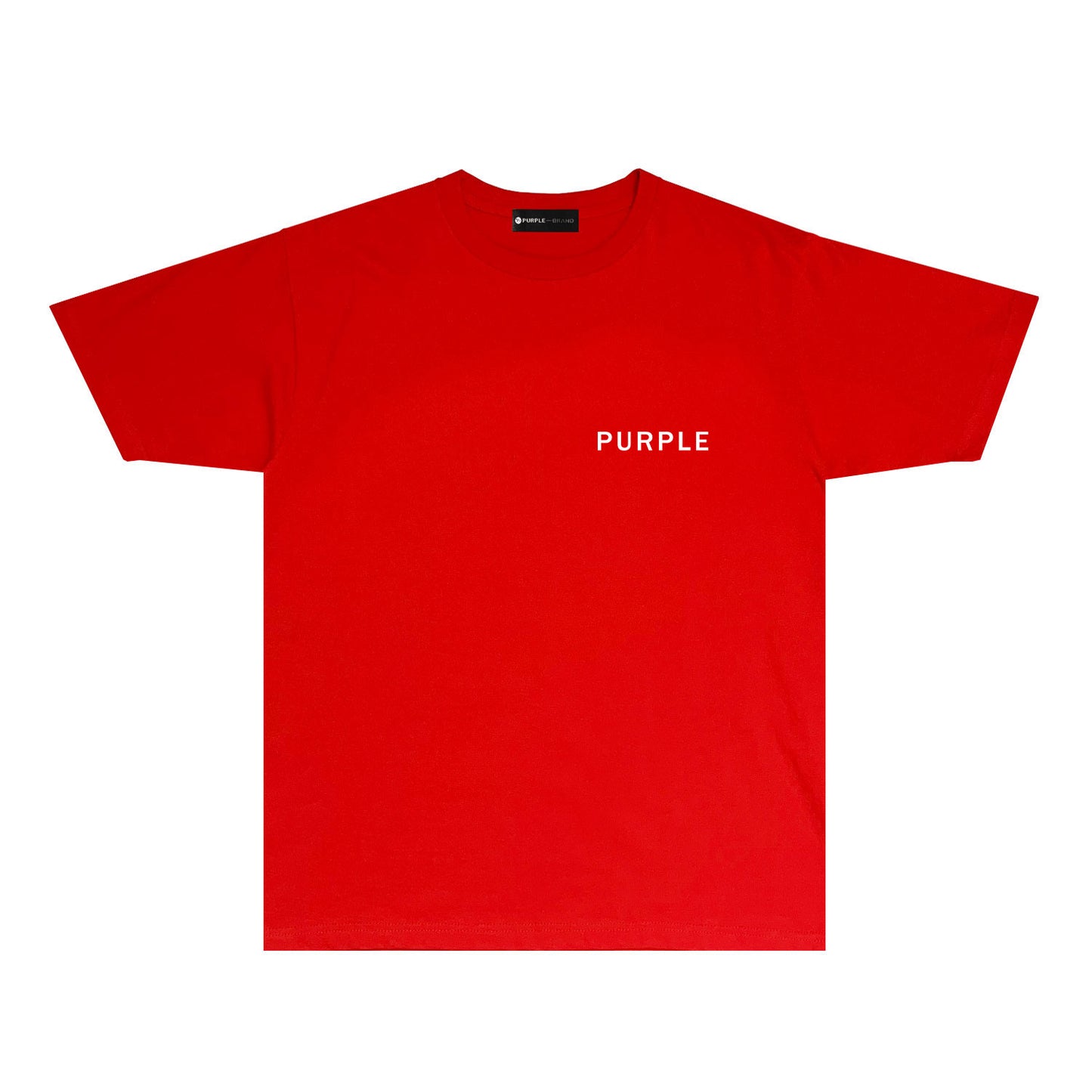 Purple Thin Letter Graphic T-Shirt Short Sleeve Casual Streetwear Tee PUR050