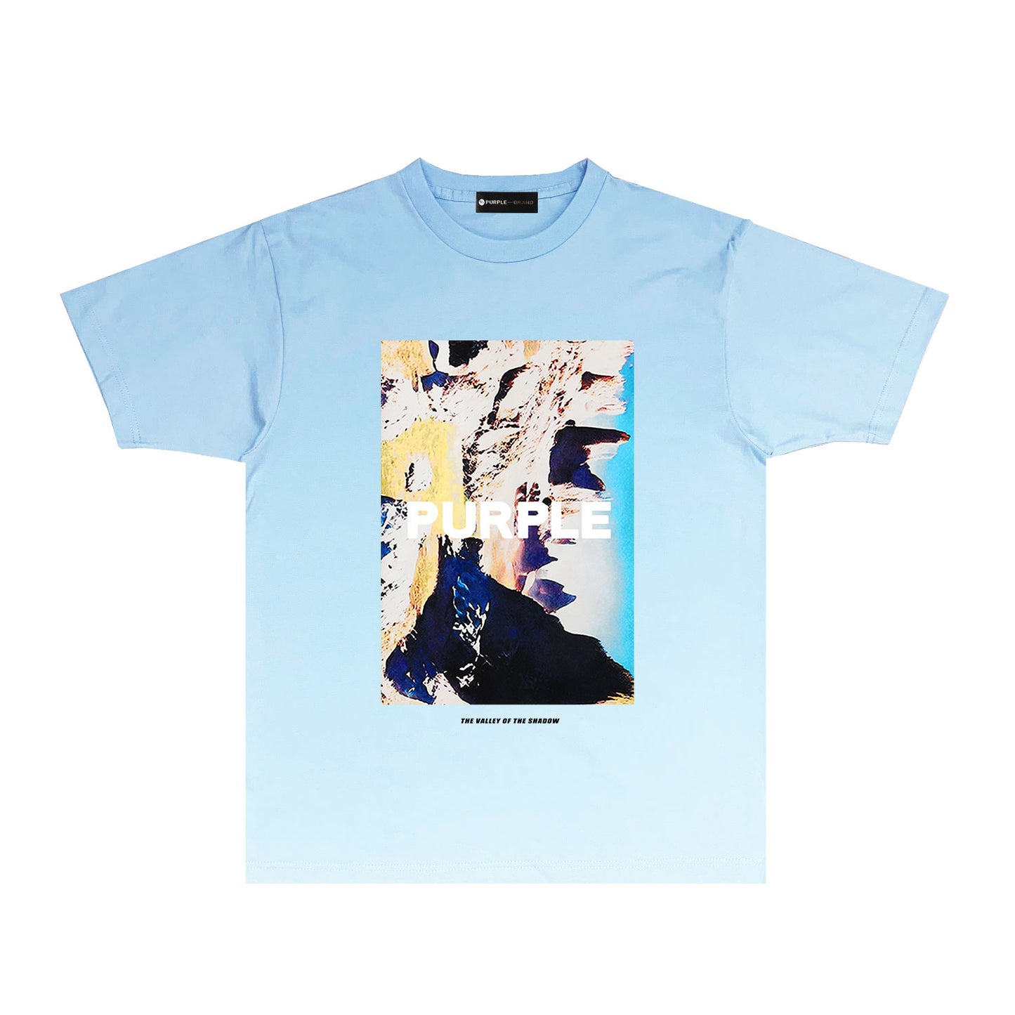 Purple Snow Mountain Graphic T-Shirt Short Sleeve Casual Streetwear Tee PUR051