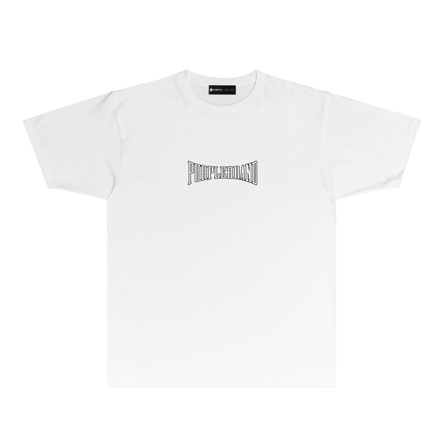 Purple Inset Letter Graphic T-Shirt Short Sleeve Casual Streetwear Tee PUR053B