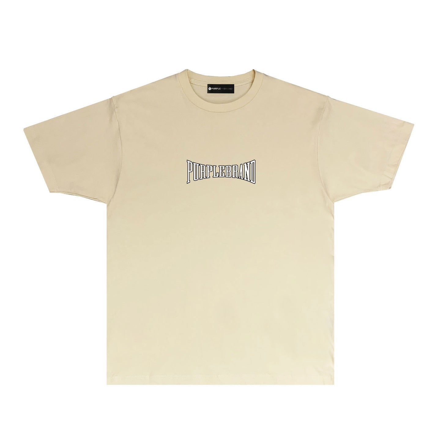 Purple Inset Letter Graphic T-Shirt Short Sleeve Casual Streetwear Tee PUR053B