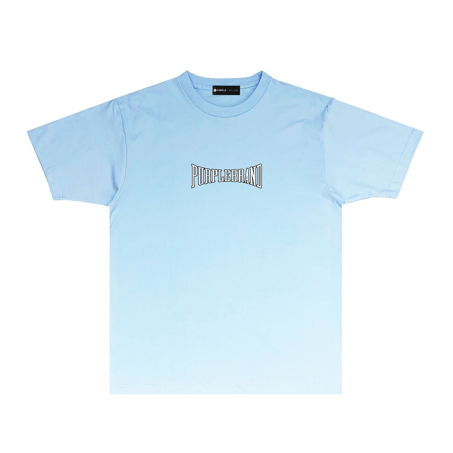 Purple Inset Letter Graphic T-Shirt Short Sleeve Casual Streetwear Tee PUR053B