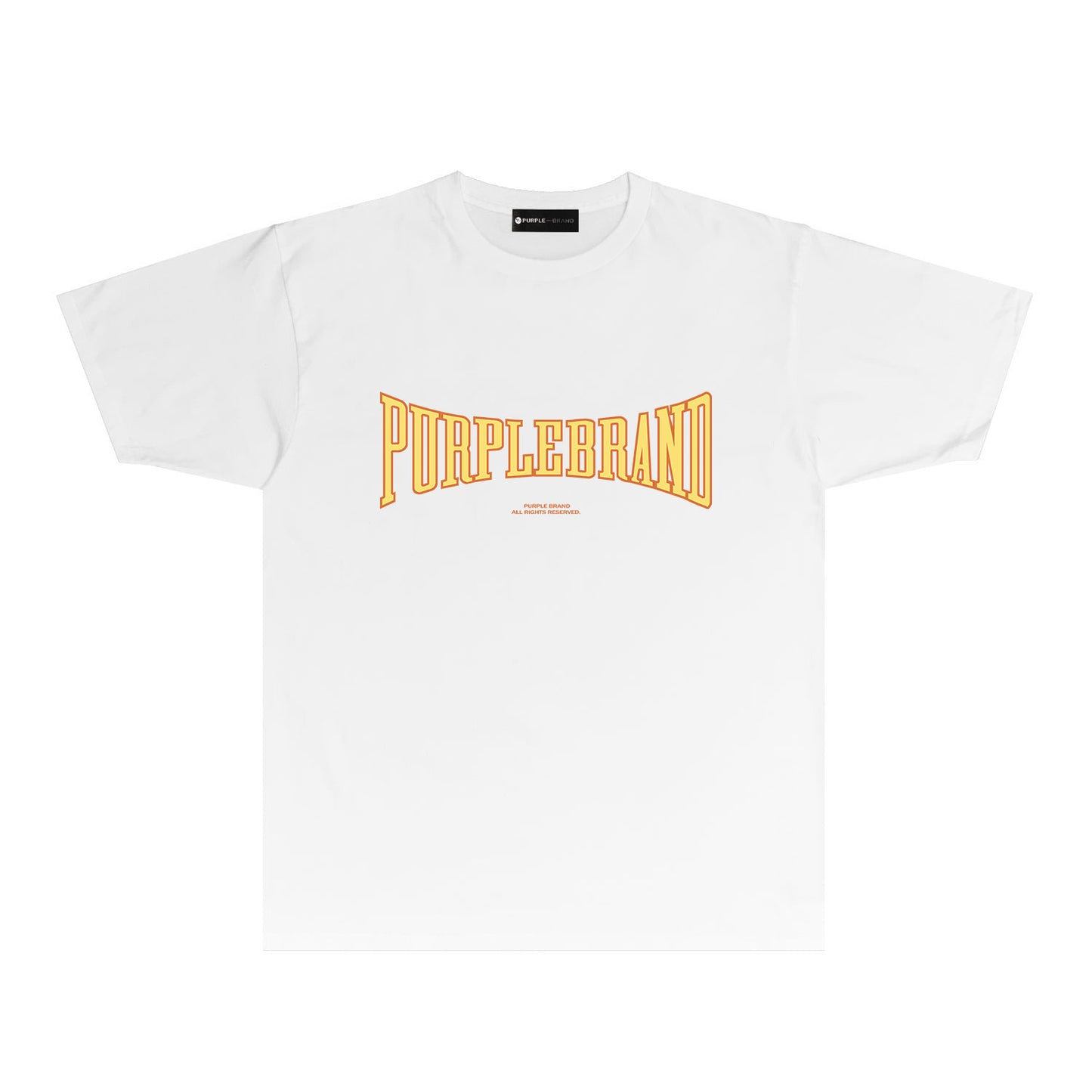 Purple Embossed Letter Graphic T-Shirt Short Sleeve Casual Streetwear Tee PUR053