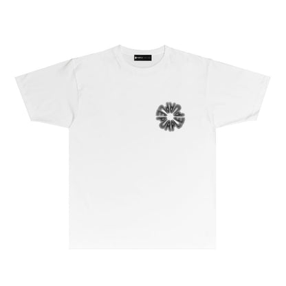 Purple Phantom Letter Graphic T-Shirt Short Sleeve Casual Streetwear Tee PUR055