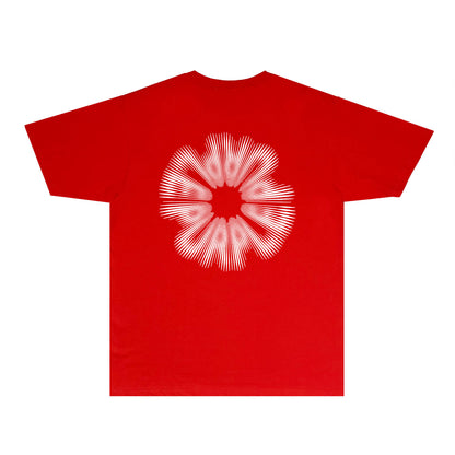 Purple Phantom Letter Graphic T-Shirt Short Sleeve Casual Streetwear Tee PUR055