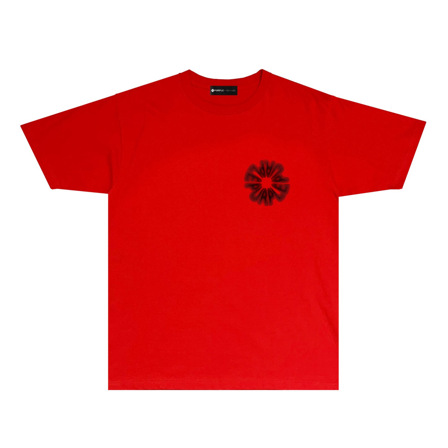Purple Phantom Letter Graphic T-Shirt Short Sleeve Casual Streetwear Tee PUR055