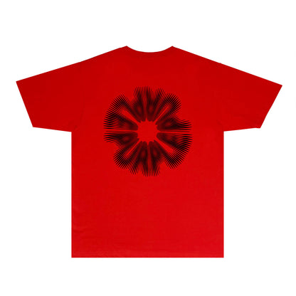 Purple Phantom Letter Graphic T-Shirt Short Sleeve Casual Streetwear Tee PUR055