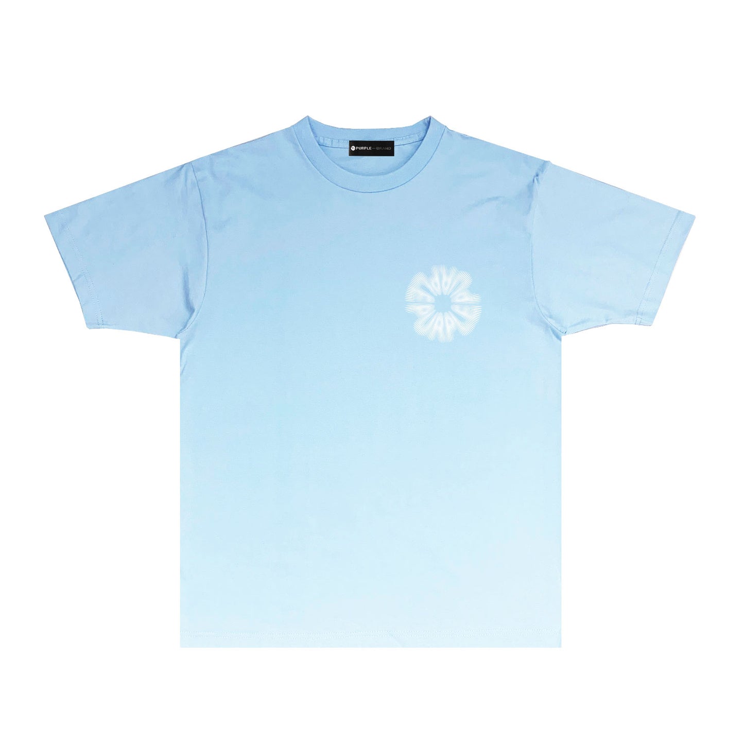 Purple Phantom Letter Graphic T-Shirt Short Sleeve Casual Streetwear Tee PUR055