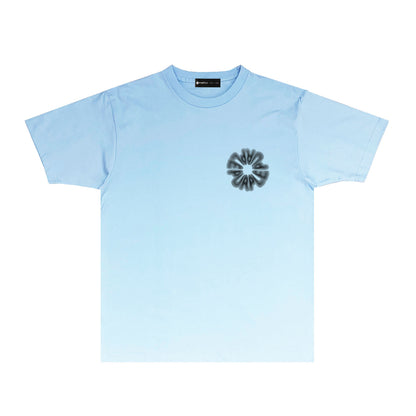Purple Phantom Letter Graphic T-Shirt Short Sleeve Casual Streetwear Tee PUR055