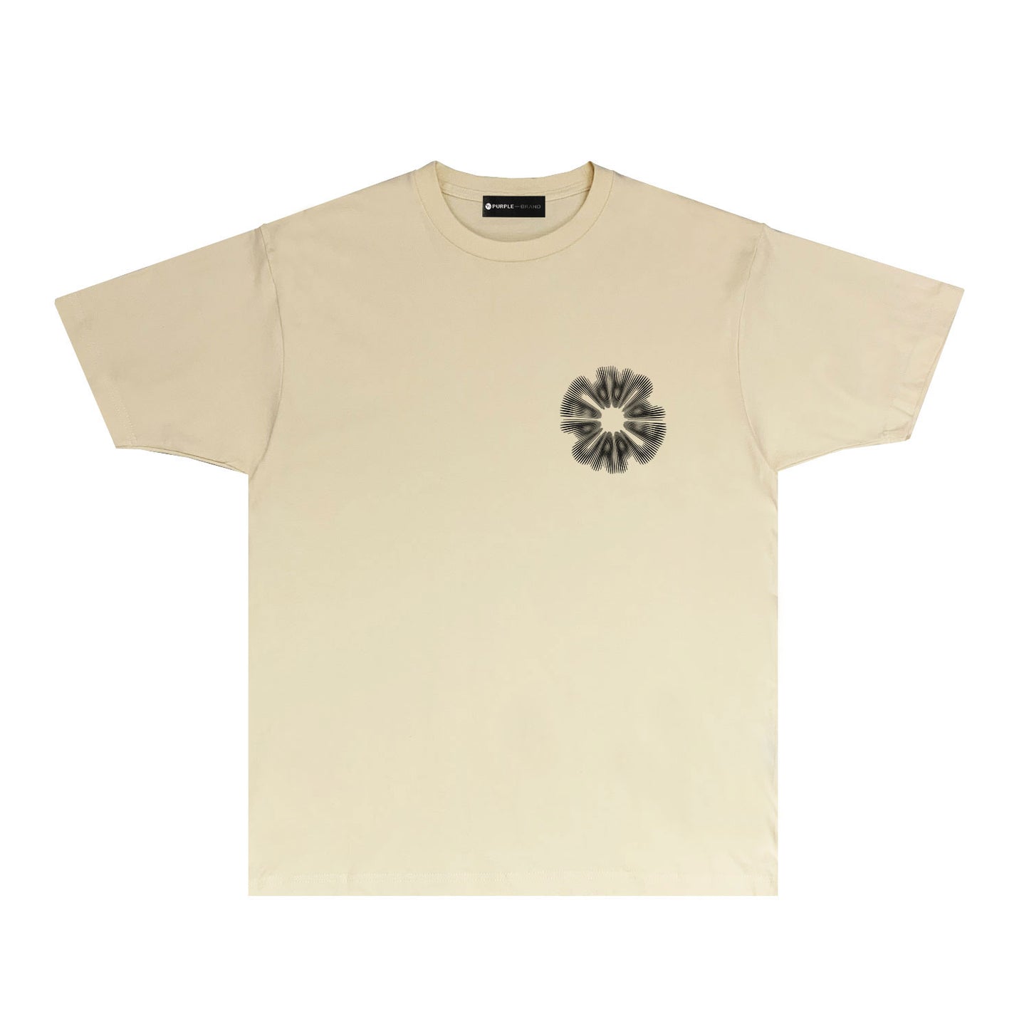 Purple Phantom Letter Graphic T-Shirt Short Sleeve Casual Streetwear Tee PUR055