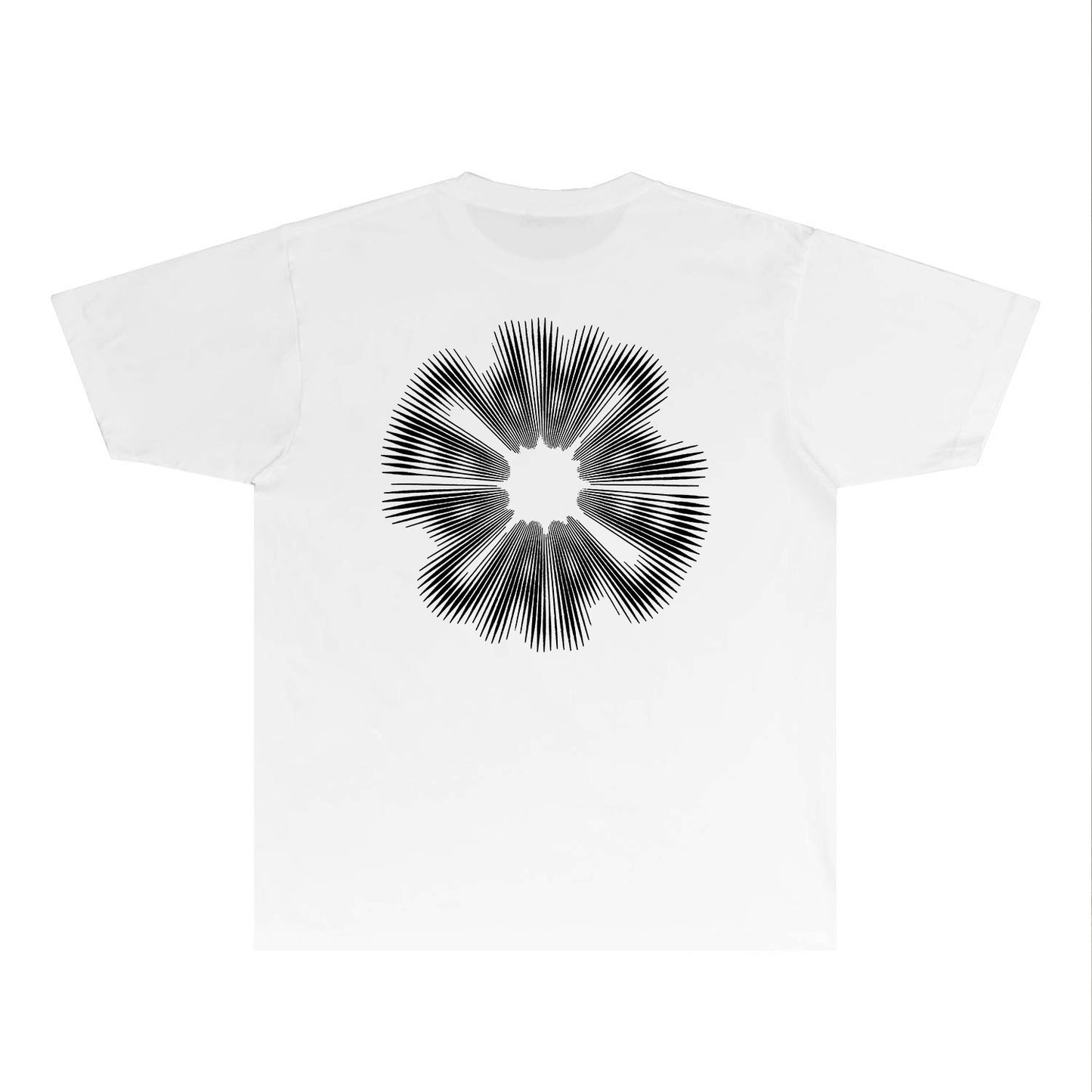 Purple Phantom Letter Graphic T-Shirt Short Sleeve Casual Streetwear Tee PUR055