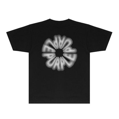 Purple Phantom Letter Graphic T-Shirt Short Sleeve Casual Streetwear Tee PUR055