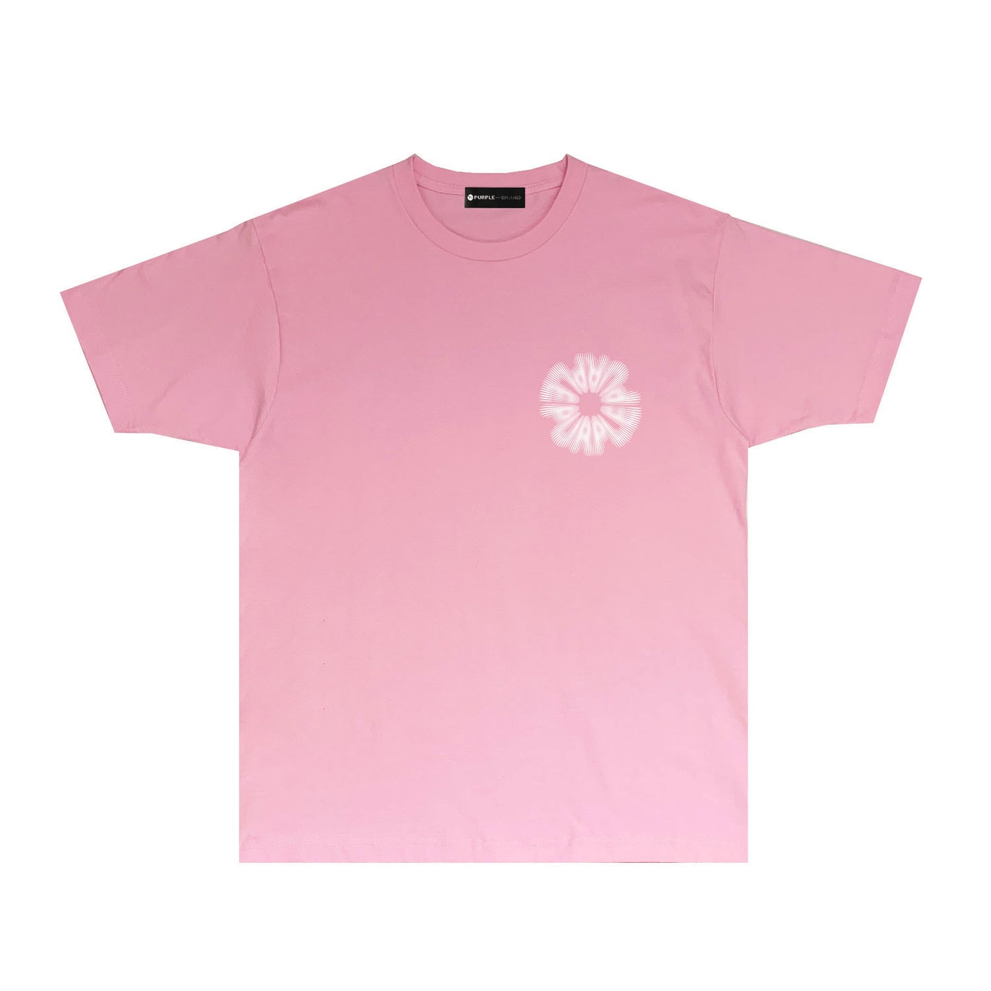Purple Phantom Letter Graphic T-Shirt Short Sleeve Casual Streetwear Tee PUR055