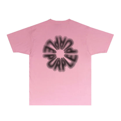 Purple Phantom Letter Graphic T-Shirt Short Sleeve Casual Streetwear Tee PUR055
