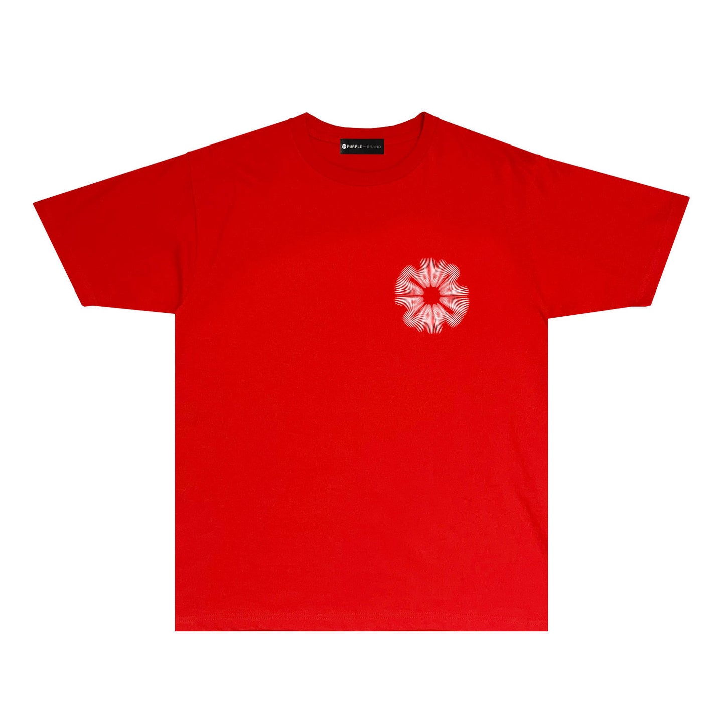 Purple Phantom Letter Graphic T-Shirt Short Sleeve Casual Streetwear Tee PUR055