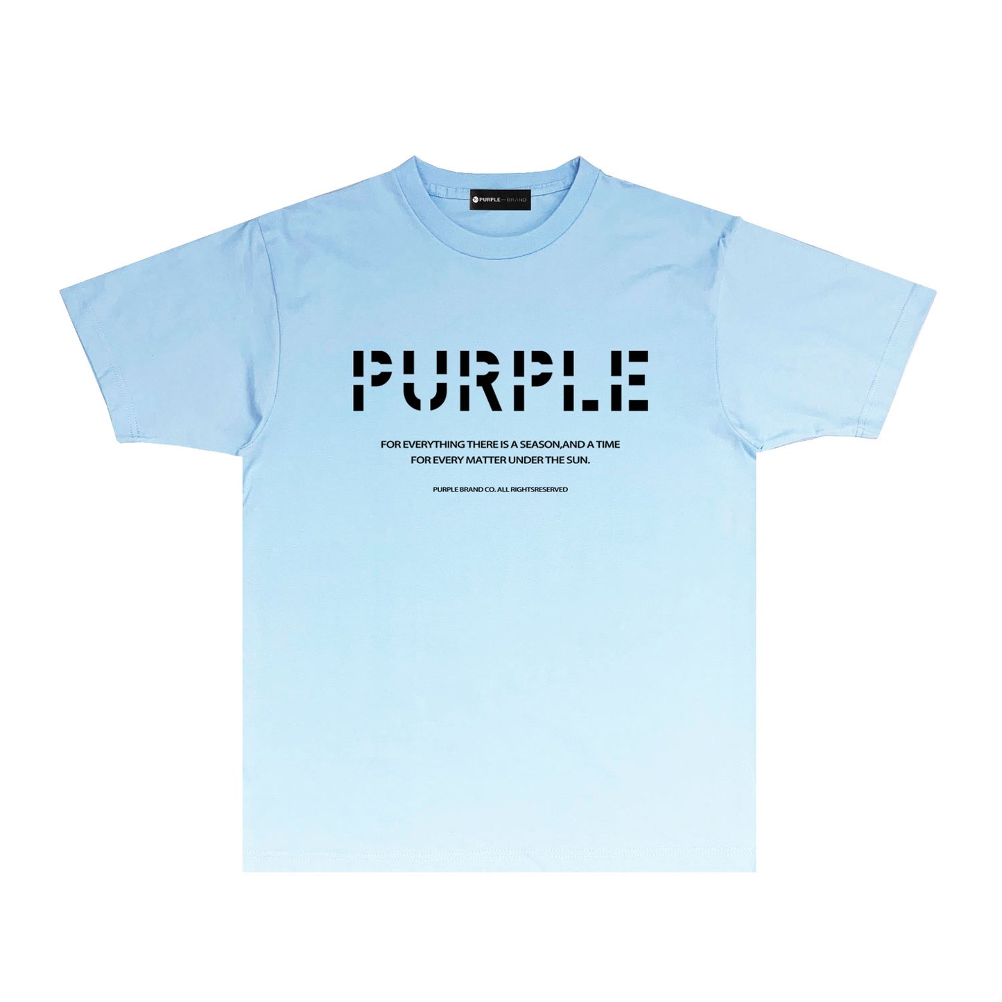 Purple Cutout Letter Graphic T-Shirt Short Sleeve Casual Streetwear Tee PUR057