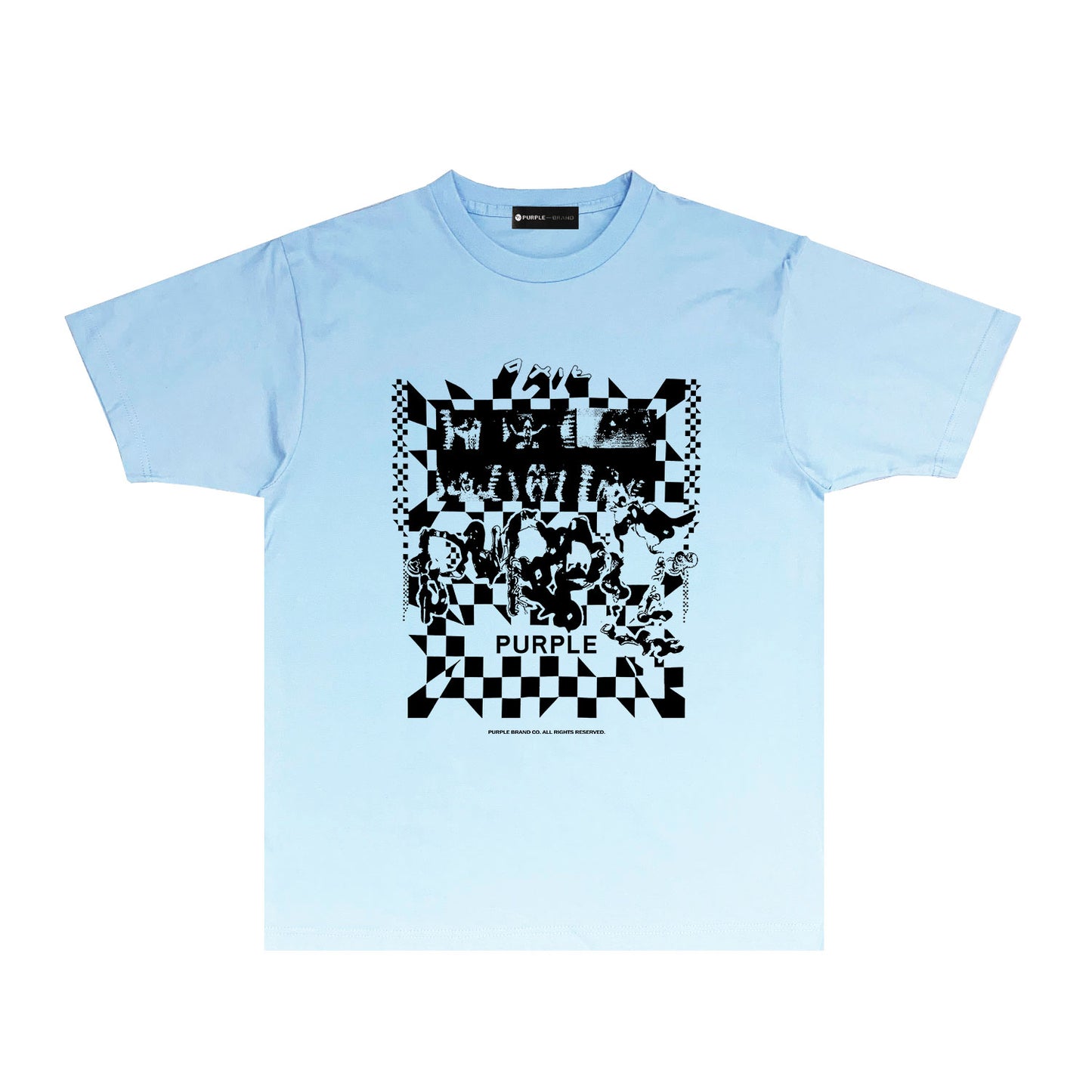 Purple Scream Sketch Graphic T-Shirt Short Sleeve Casual Streetwear Tee PUR059