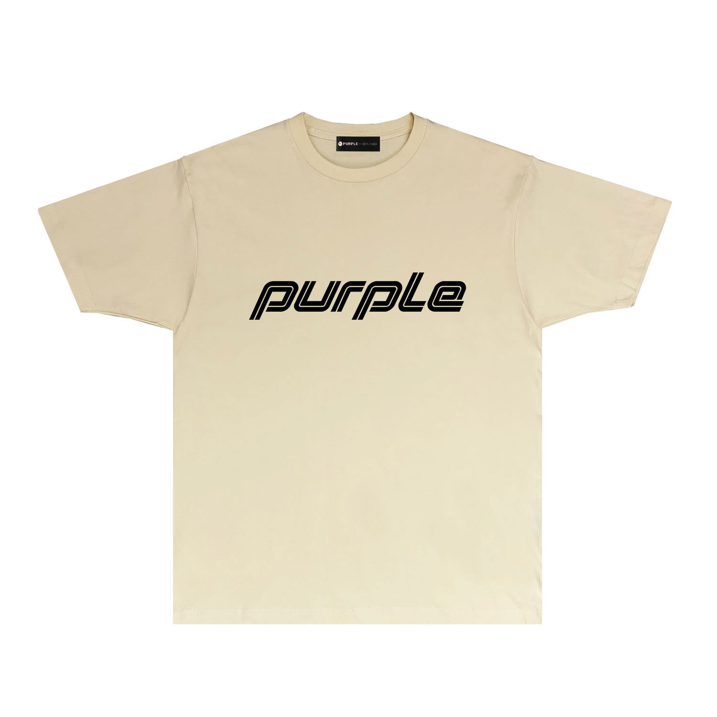 Purple Artistic Letter Graphic T-Shirt Short Sleeve Casual Streetwear Tee PUR060