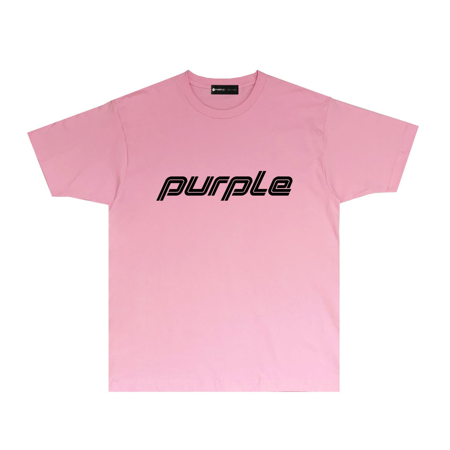 Purple Artistic Letter Graphic T-Shirt Short Sleeve Casual Streetwear Tee PUR060