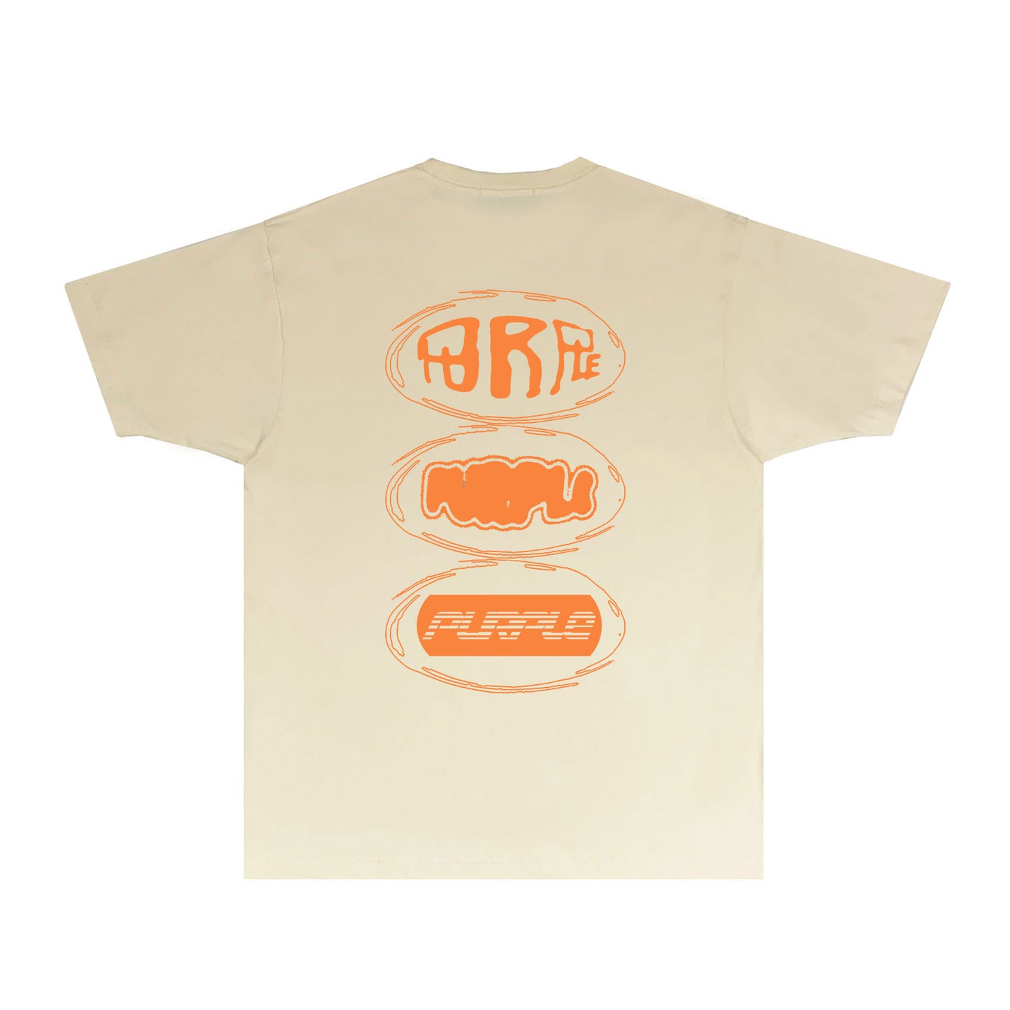 Purple Orange Letter Graphic T-Shirt Short Sleeve Casual Streetwear Tee PUR061