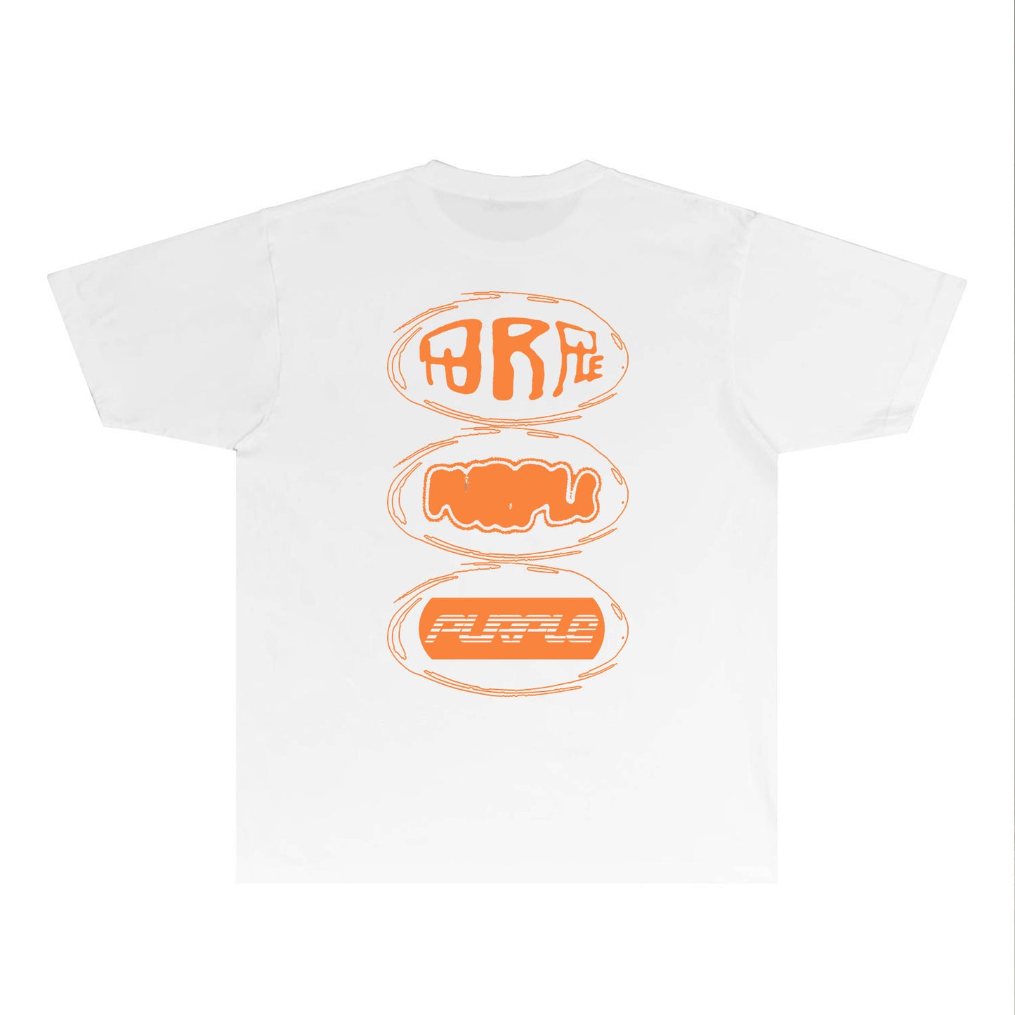 Purple Orange Letter Graphic T-Shirt Short Sleeve Casual Streetwear Tee PUR061