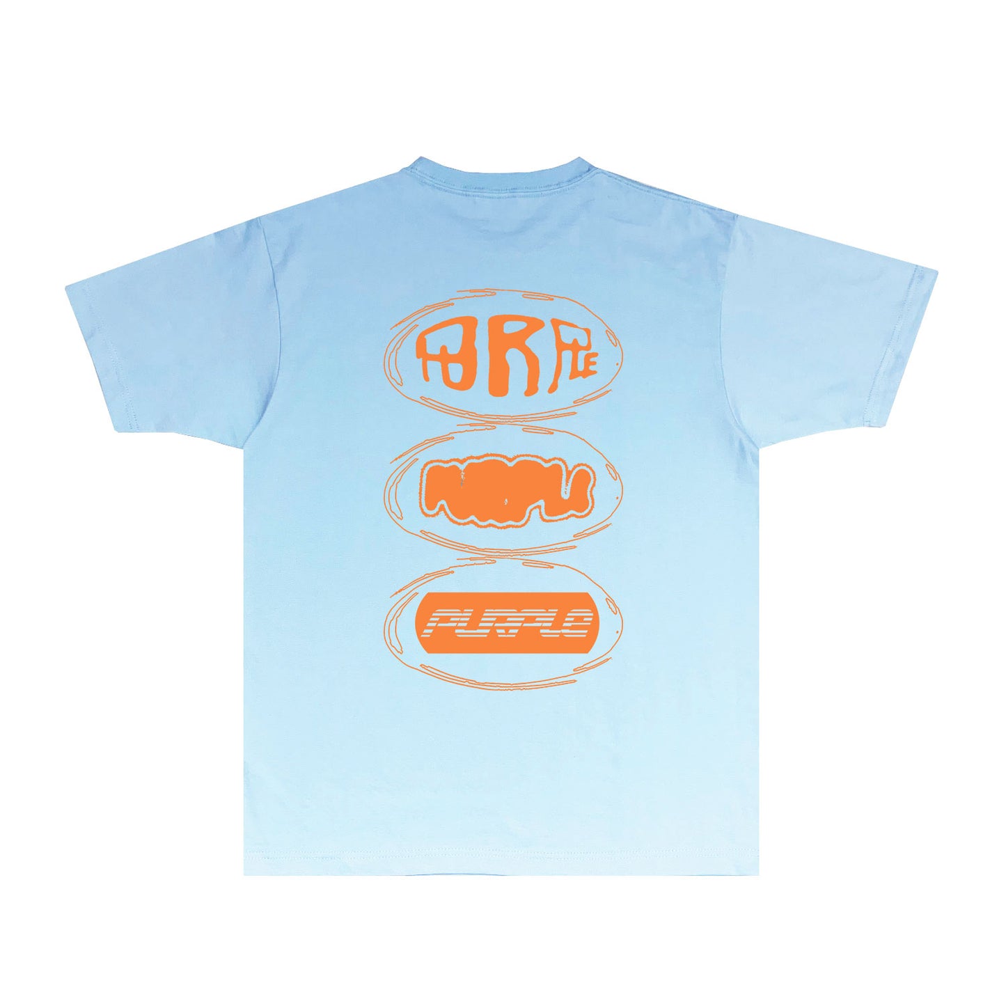 Purple Orange Letter Graphic T-Shirt Short Sleeve Casual Streetwear Tee PUR061