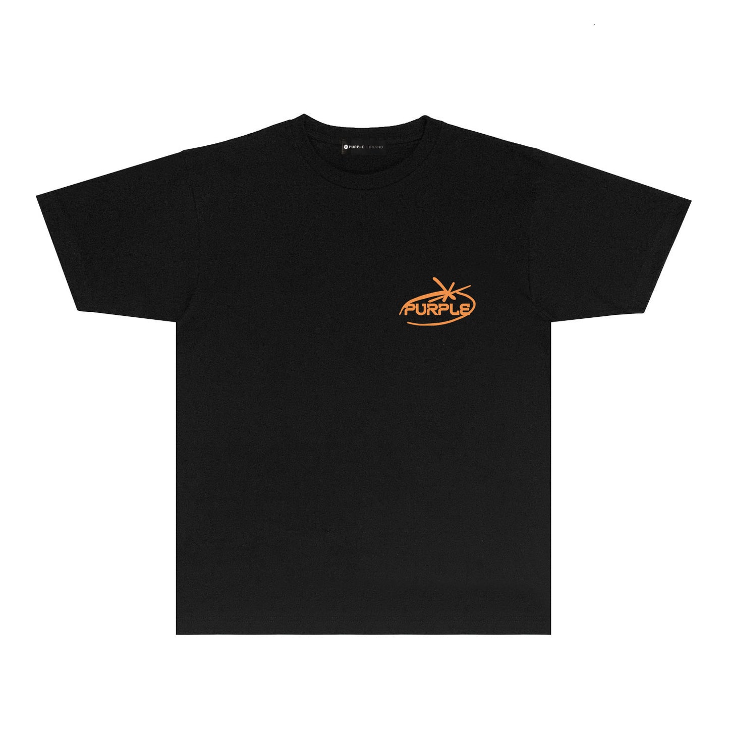 Purple Orange Minimal Logo Graphic T-Shirt Short Sleeve Casual Streetwear Tee PUR070