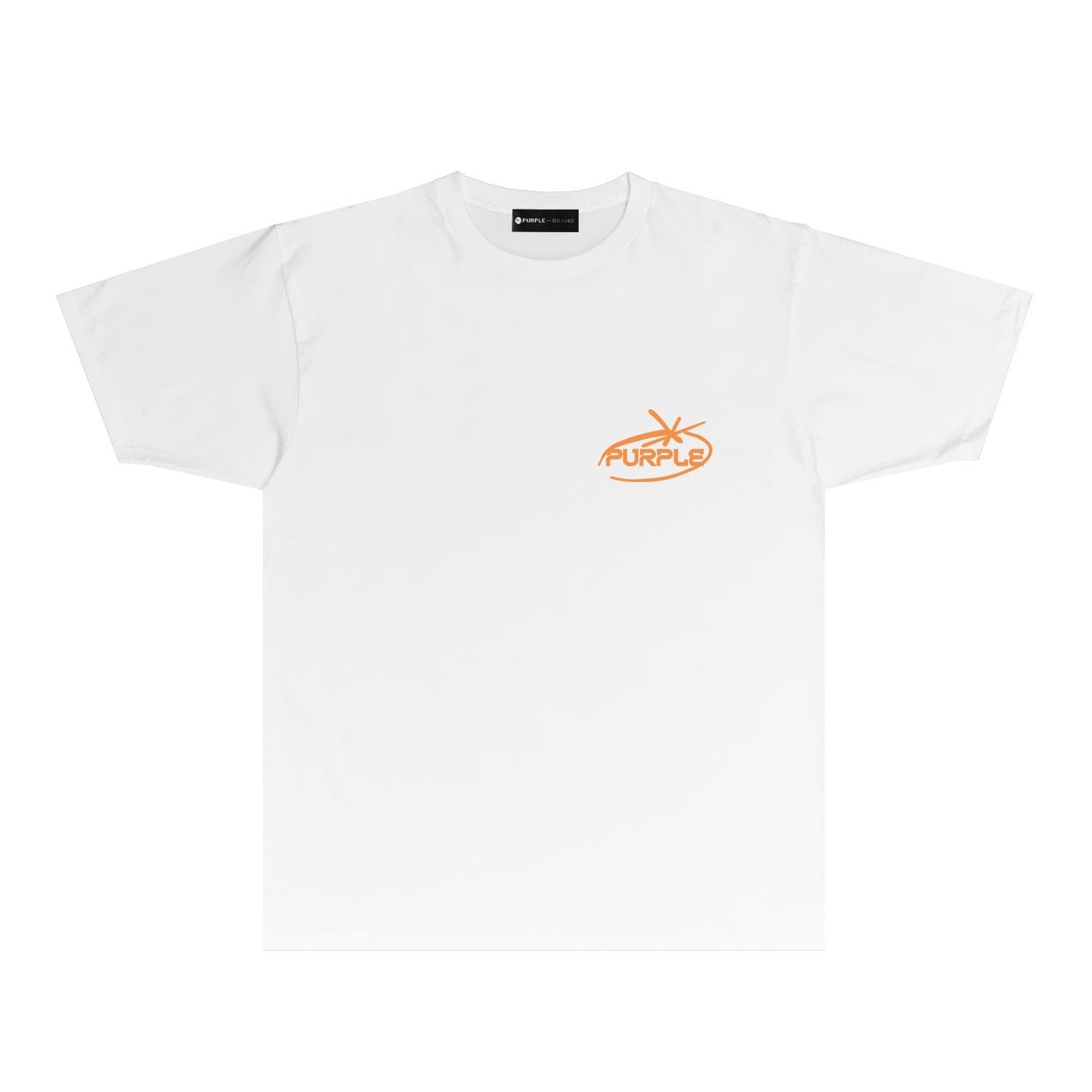 Purple Orange Minimal Logo Graphic T-Shirt Short Sleeve Casual Streetwear Tee PUR070