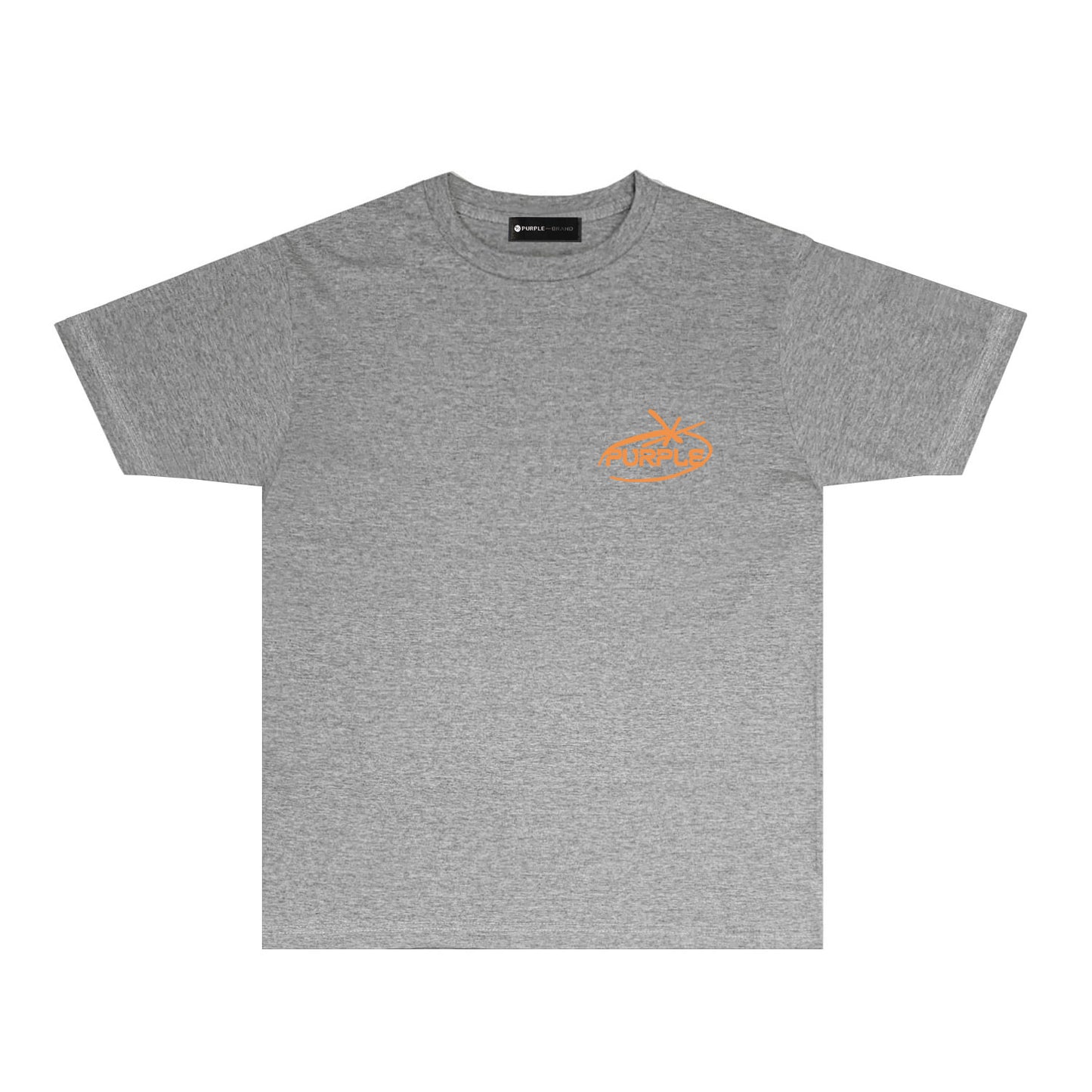 Purple Orange Minimal Logo Graphic T-Shirt Short Sleeve Casual Streetwear Tee PUR070