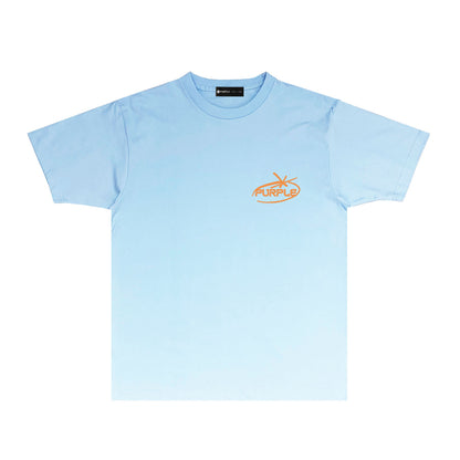 Purple Orange Minimal Logo Graphic T-Shirt Short Sleeve Casual Streetwear Tee PUR070