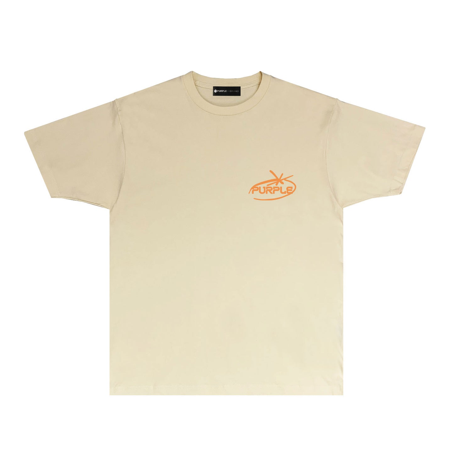 Purple Orange Minimal Logo Graphic T-Shirt Short Sleeve Casual Streetwear Tee PUR070