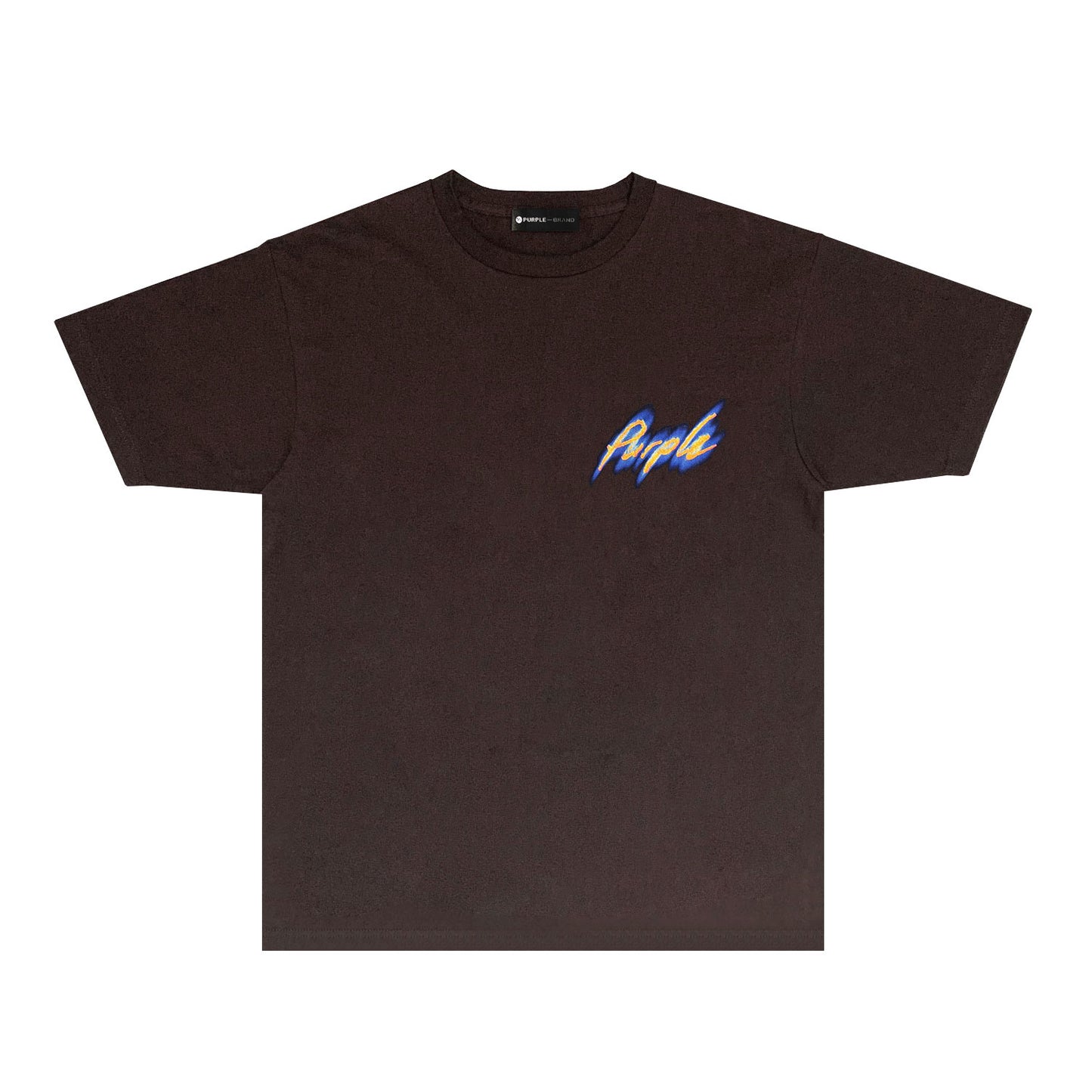 Purple Aurora Small Letter Graphic T-Shirt Short Sleeve Casual Streetwear Tee PUR071