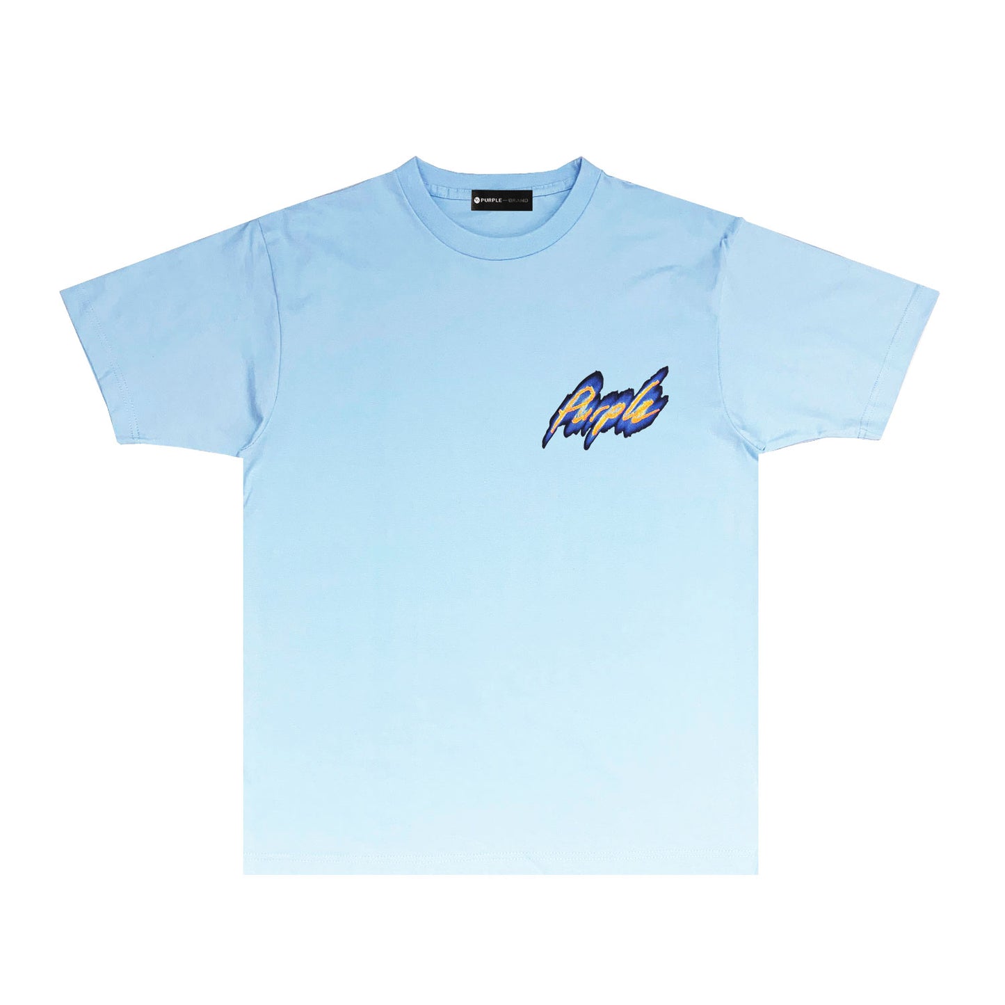 Purple Aurora Small Letter Graphic T-Shirt Short Sleeve Casual Streetwear Tee PUR071