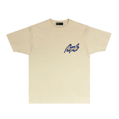 Purple Aurora Small Letter Graphic T-Shirt Short Sleeve Casual Streetwear Tee PUR071