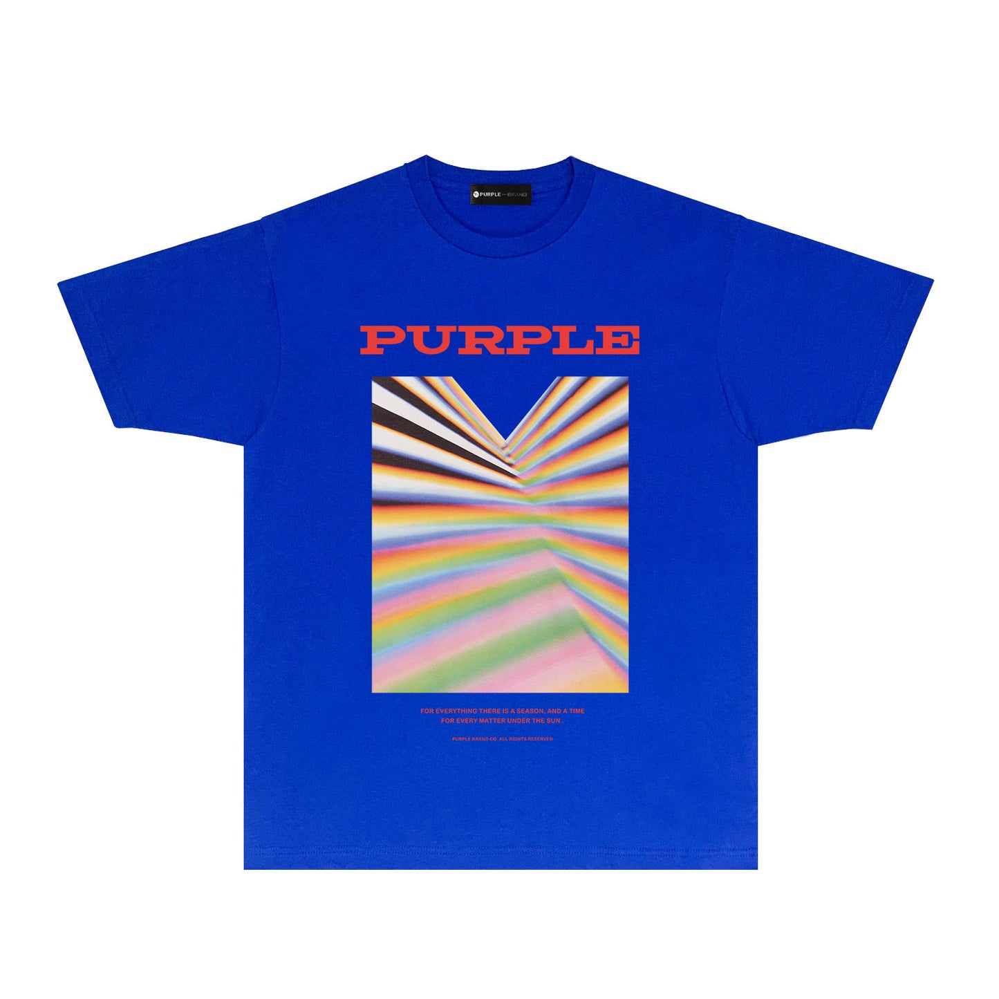Purple Rainbow Graphic T-Shirt Short Sleeve Casual Streetwear Tee PUR072