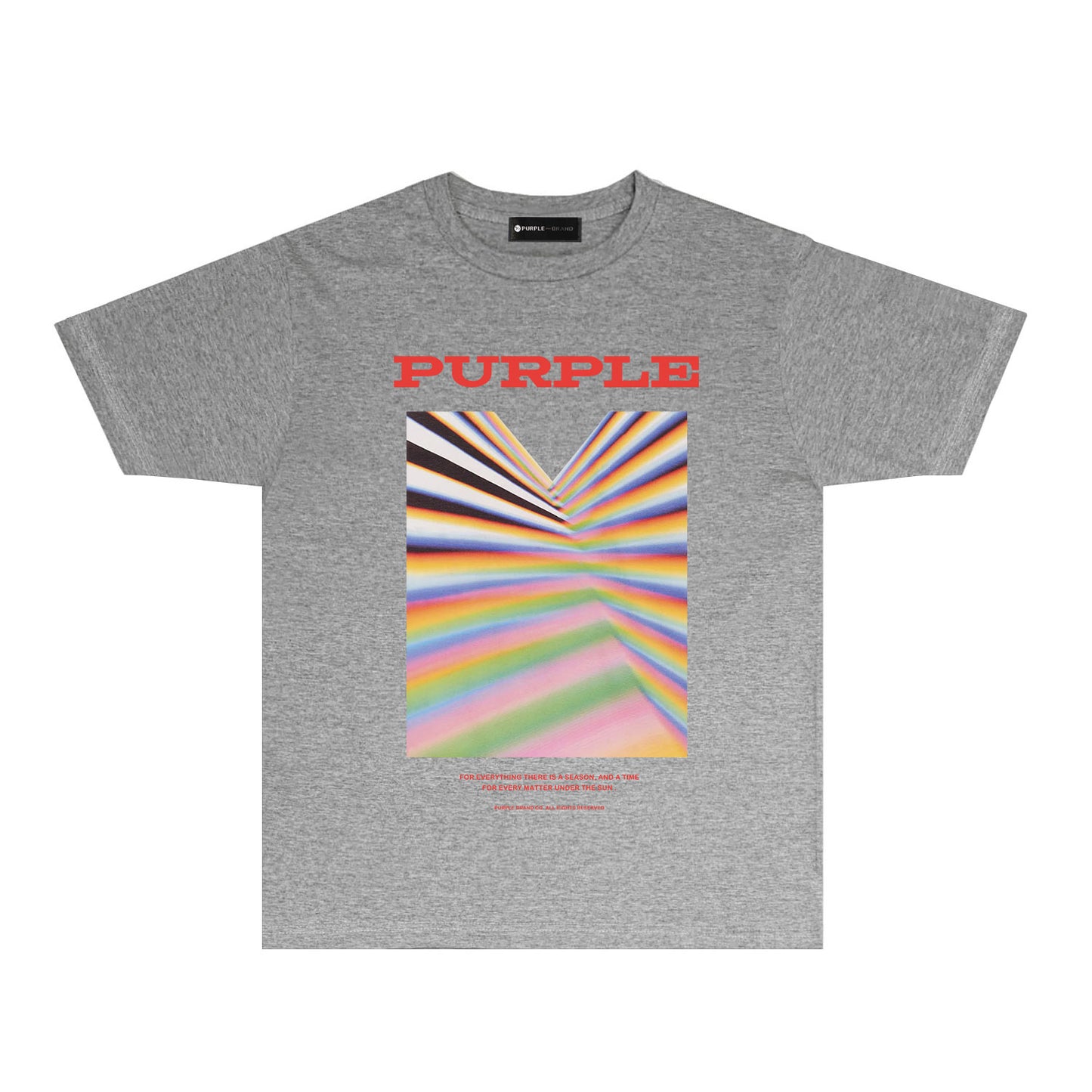 Purple Rainbow Graphic T-Shirt Short Sleeve Casual Streetwear Tee PUR072
