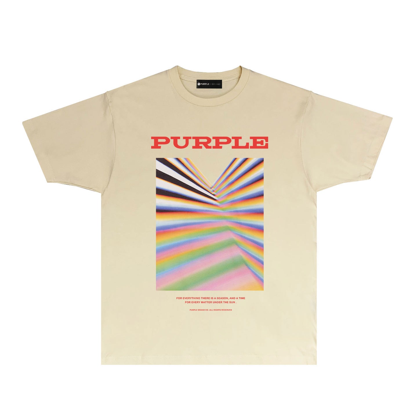 Purple Rainbow Graphic T-Shirt Short Sleeve Casual Streetwear Tee PUR072