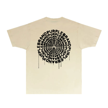 Purple Paint Splash Disc Graphic T-Shirt Short Sleeve Casual Streetwear Tee PUR074