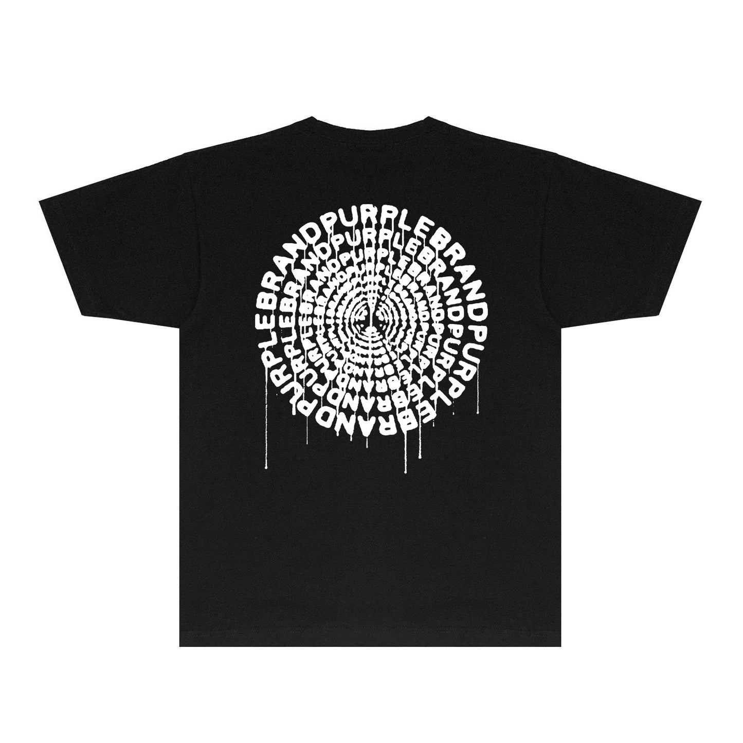 Purple Paint Splash Disc Graphic T-Shirt Short Sleeve Casual Streetwear Tee PUR074