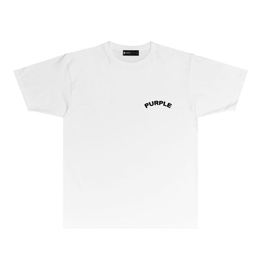 Purple Paint Splash Disc Graphic T-Shirt Short Sleeve Casual Streetwear Tee PUR074