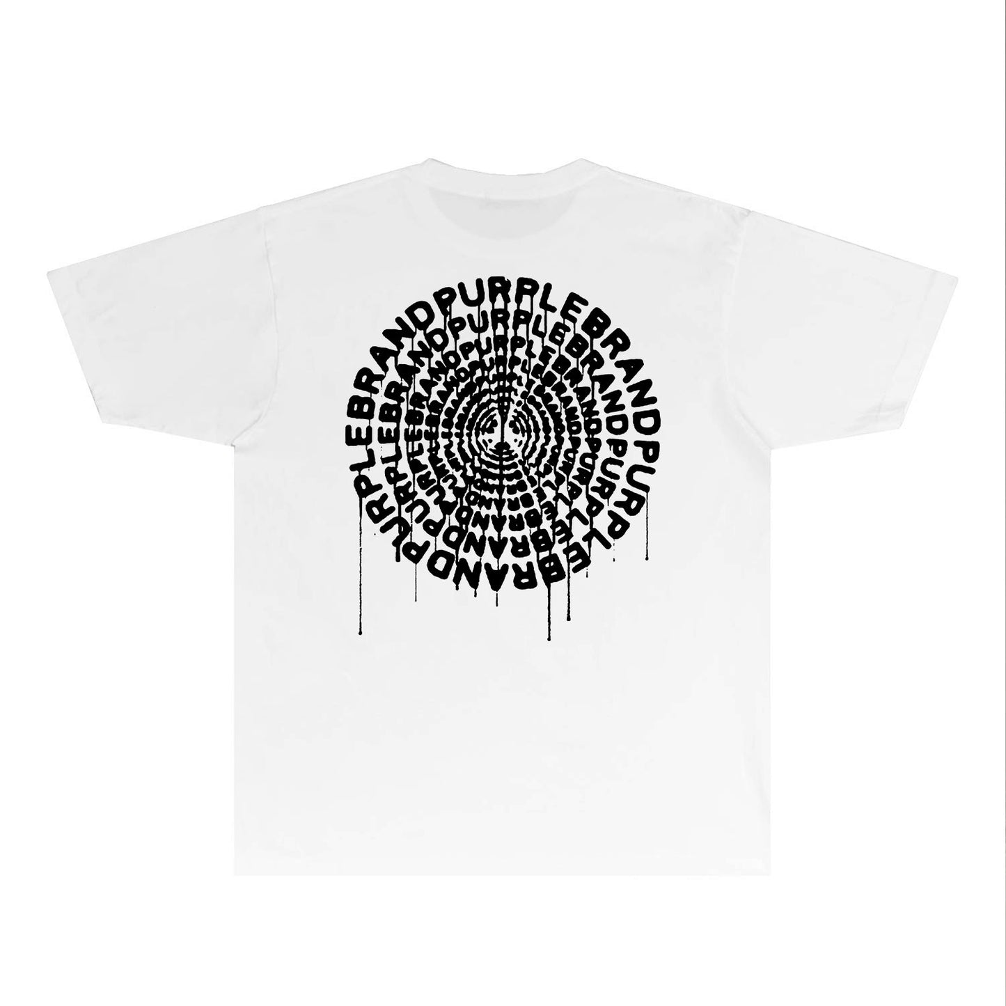 Purple Paint Splash Disc Graphic T-Shirt Short Sleeve Casual Streetwear Tee PUR074
