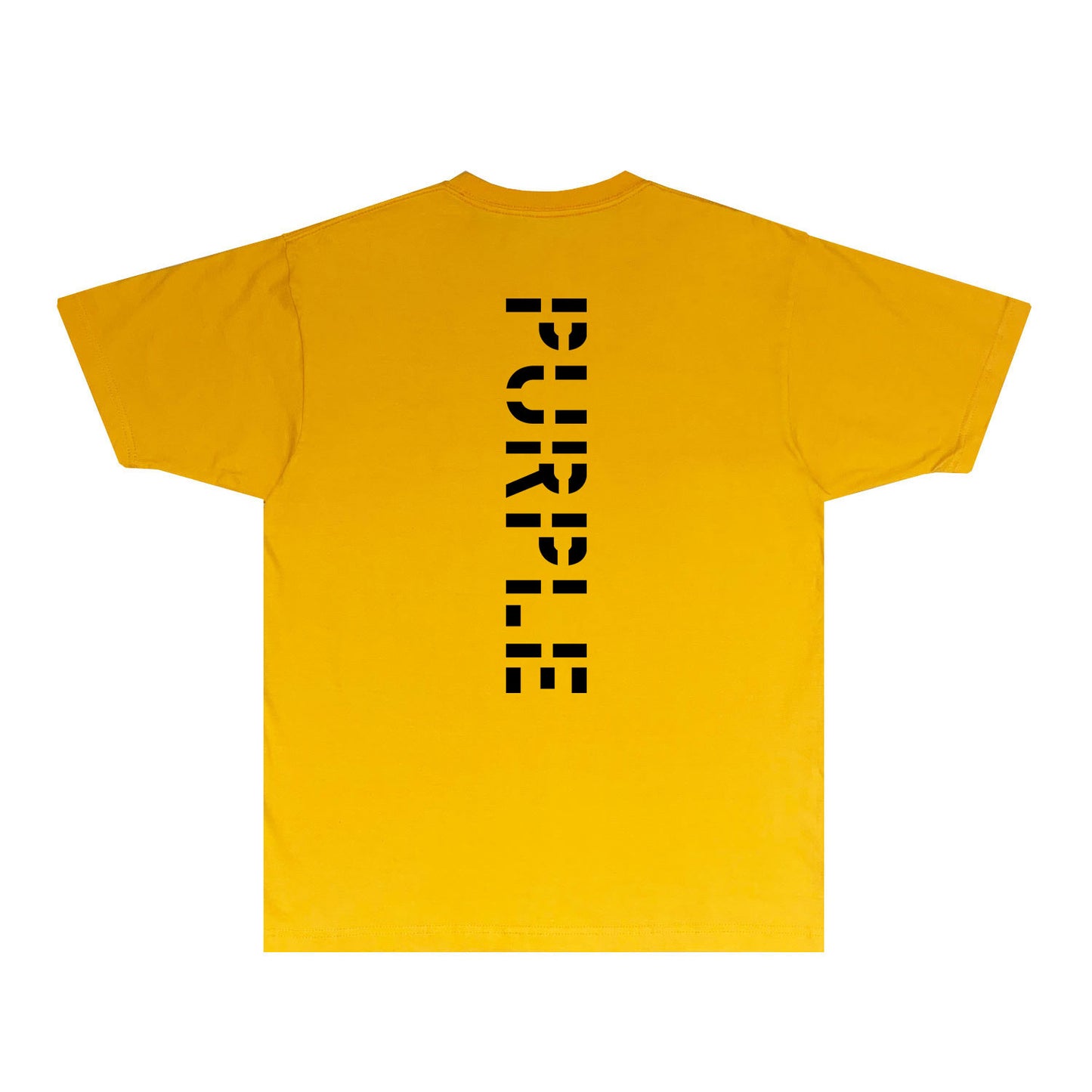 Purple Vertical Cut Letter Graphic T-Shirt Short Sleeve Casual Streetwear Tee PUR075