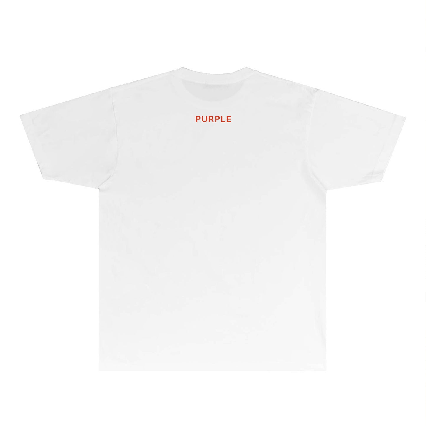 Purple Hollow P Letter Graphic T-Shirt Short Sleeve Casual Streetwear Tee PUR077