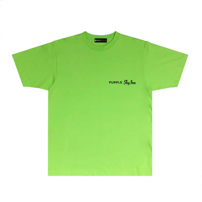 Purple Palm Billboard Graphic T-Shirt Short Sleeve Casual Streetwear Tee PUR081B