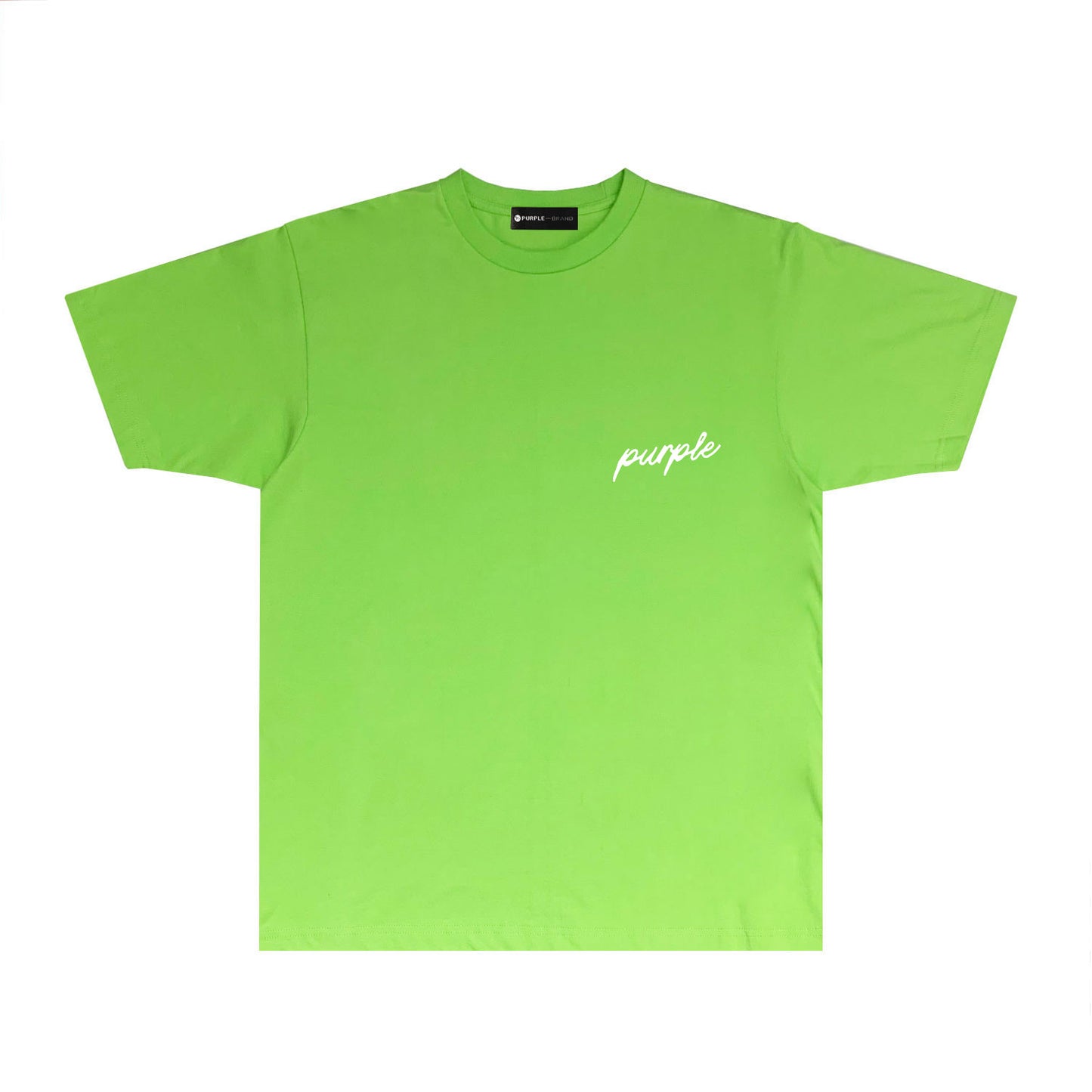 Purple Calligraphy Small Letter Graphic T-Shirt Short Sleeve Casual Streetwear Tee PUR082