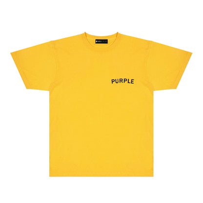Purple Oversized Letter Graphic T-Shirt Short Sleeve Casual Streetwear Tee PUR083