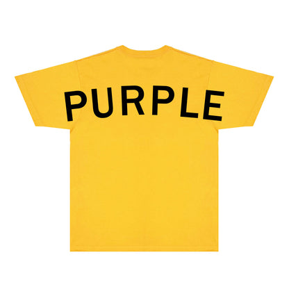 Purple Oversized Letter Graphic T-Shirt Short Sleeve Casual Streetwear Tee PUR083
