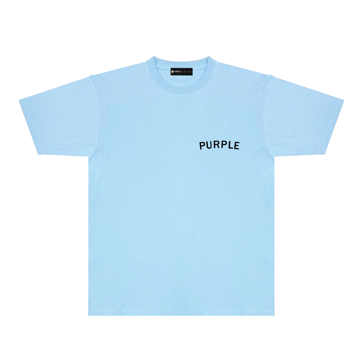 Purple Oversized Letter Graphic T-Shirt Short Sleeve Casual Streetwear Tee PUR083