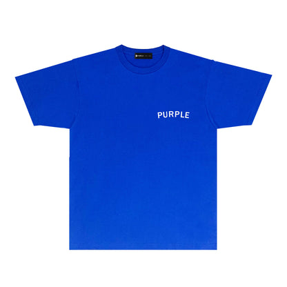 Purple Oversized Letter Graphic T-Shirt Short Sleeve Casual Streetwear Tee PUR083
