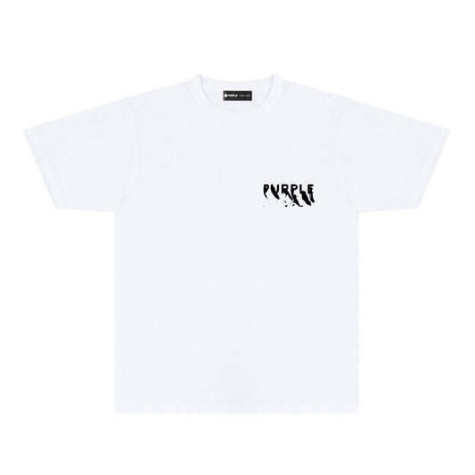 Purple Oversized Graffiti Graphic T-Shirt Short Sleeve Casual Streetwear Tee PUR084